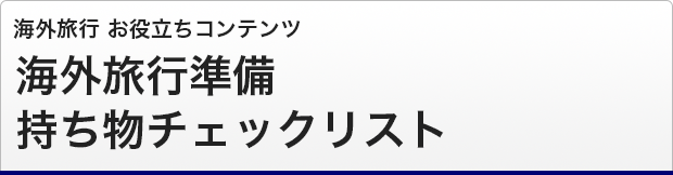 海外旅行準備持ち物チェックリスト 海外旅行お役立ちコンテンツ Jal保険ナビ